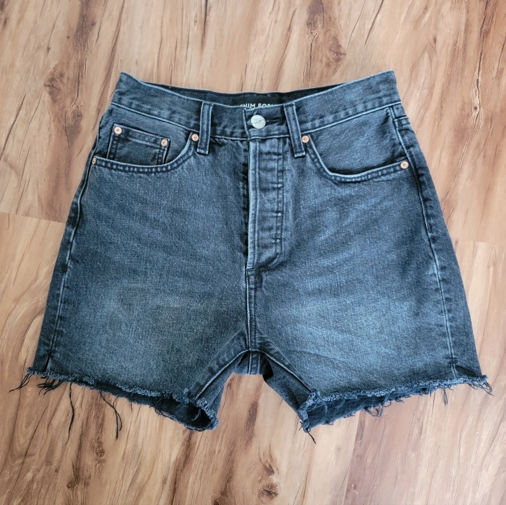 Denim Forum Black Jean Shorts